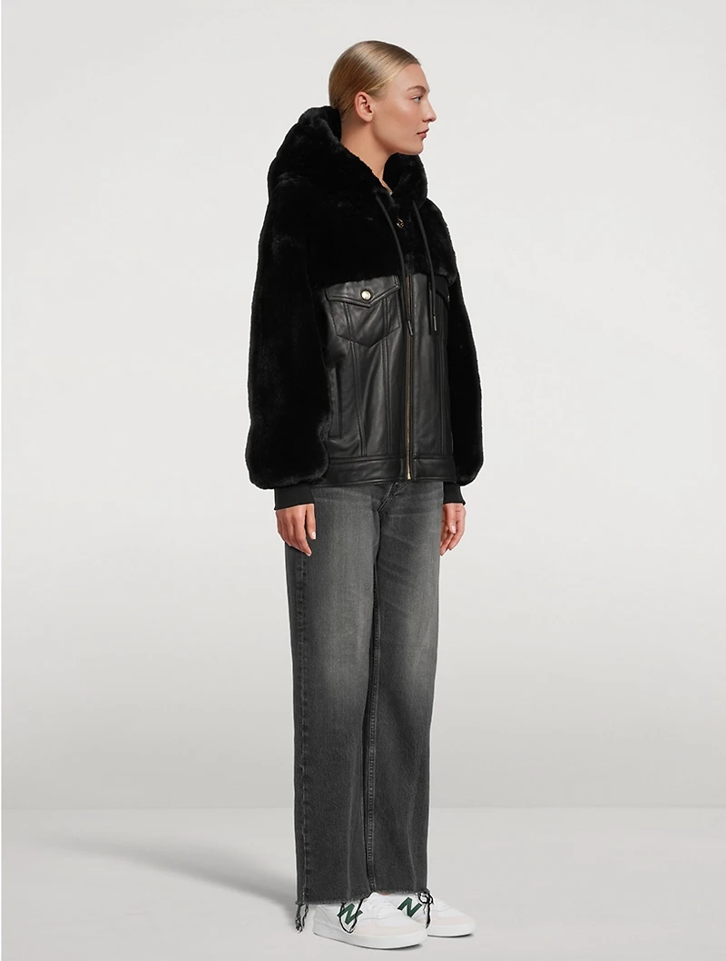 Rockwell Bunny Faux Fur And Leather Jacket