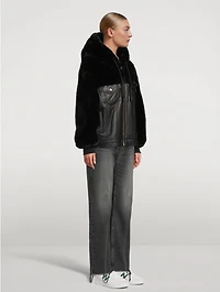 Rockwell Bunny Faux Fur And Leather Jacket