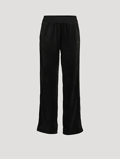 Adelphi Velour Wide-Leg Joggers