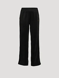 Adelphi Velour Wide-Leg Joggers