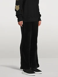 Adelphi Velour Wide-Leg Joggers
