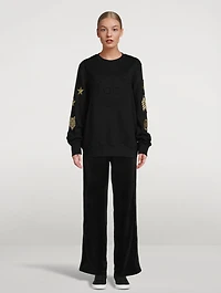 Adelphi Velour Wide-Leg Joggers