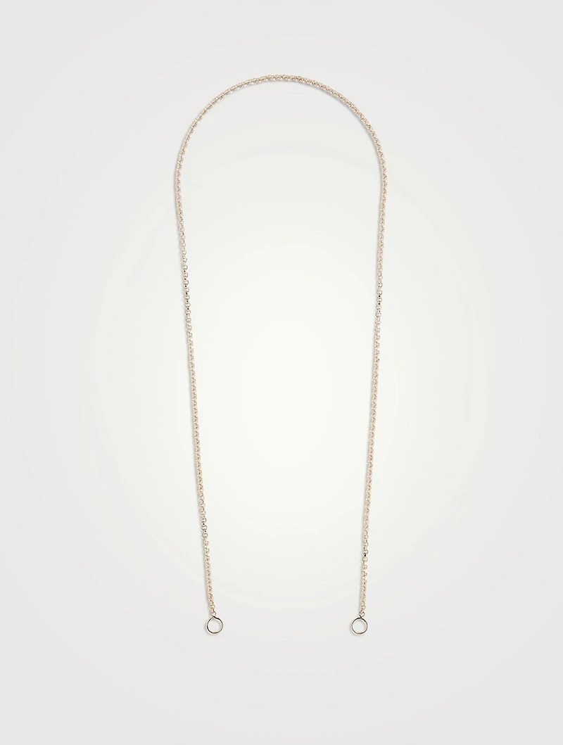 Inch 14K Gold Rolo Chain Necklace