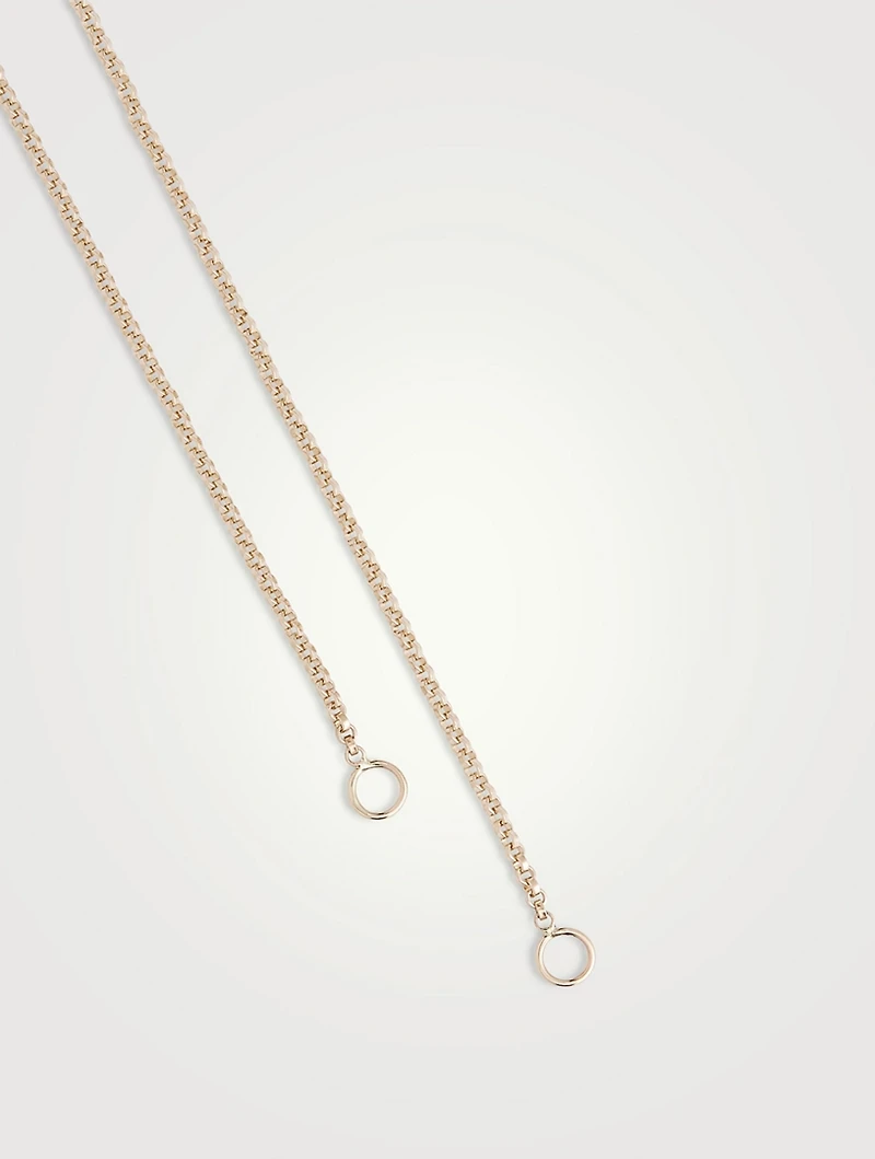 Inch 14K Gold Rolo Chain Necklace