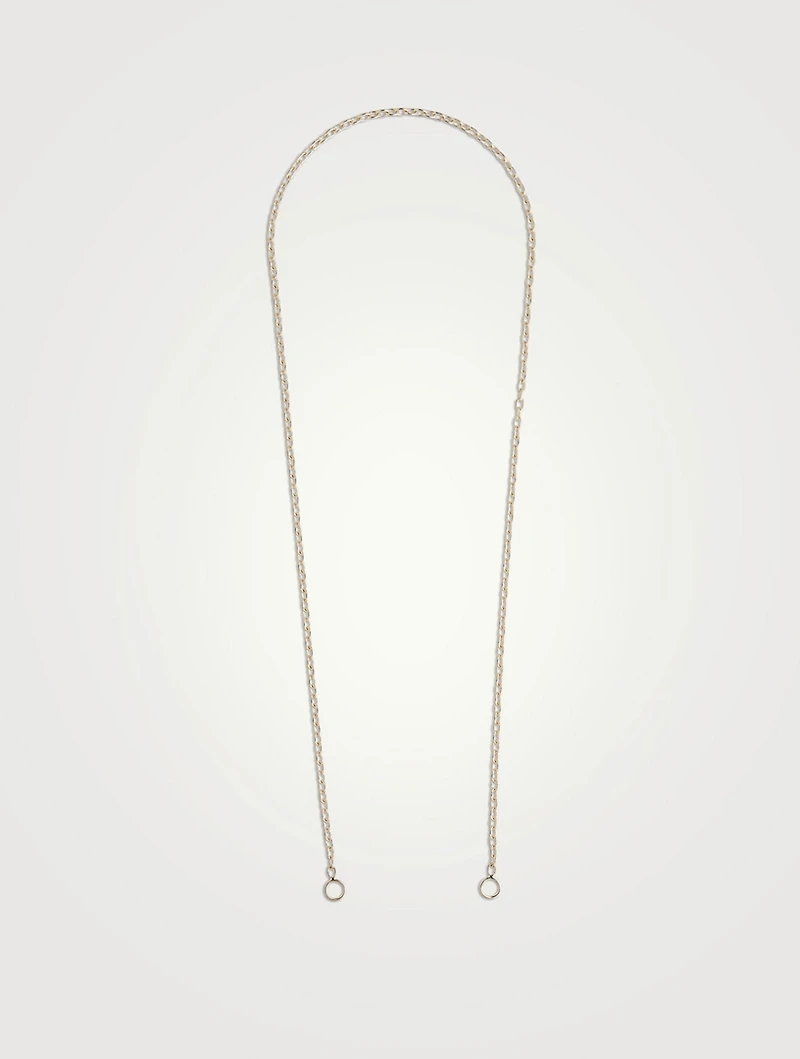 Inch 14K Gold Pulley Chain Necklace