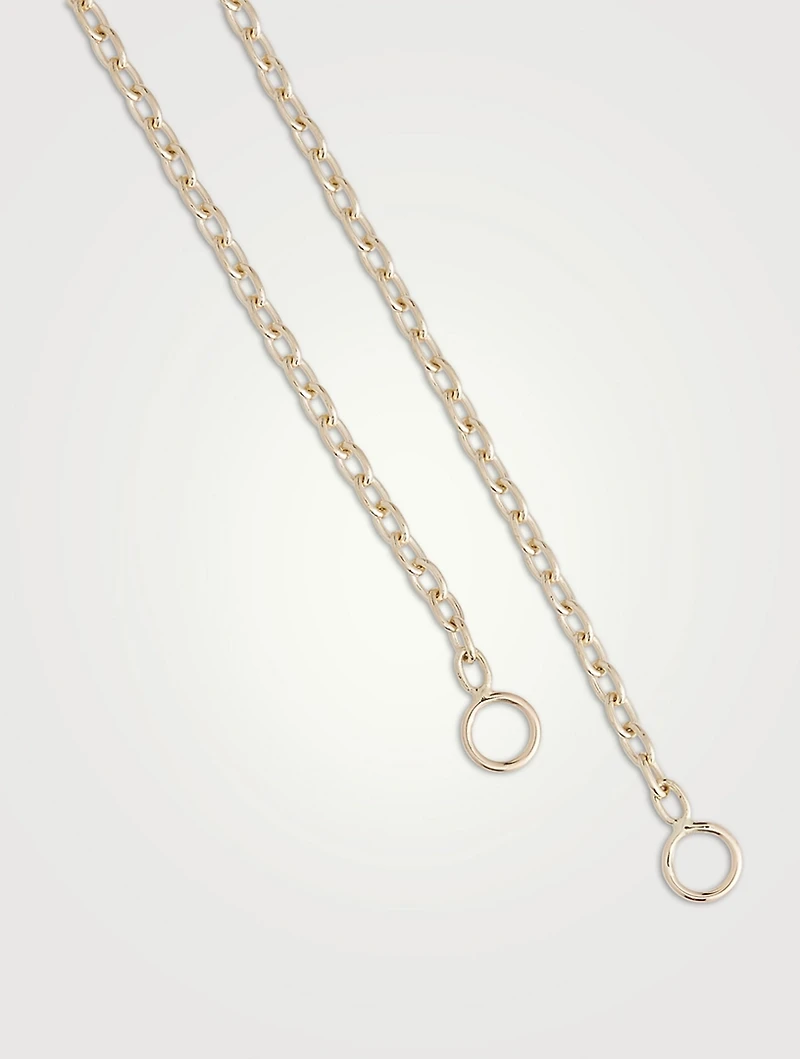 Inch 14K Gold Pulley Chain Necklace