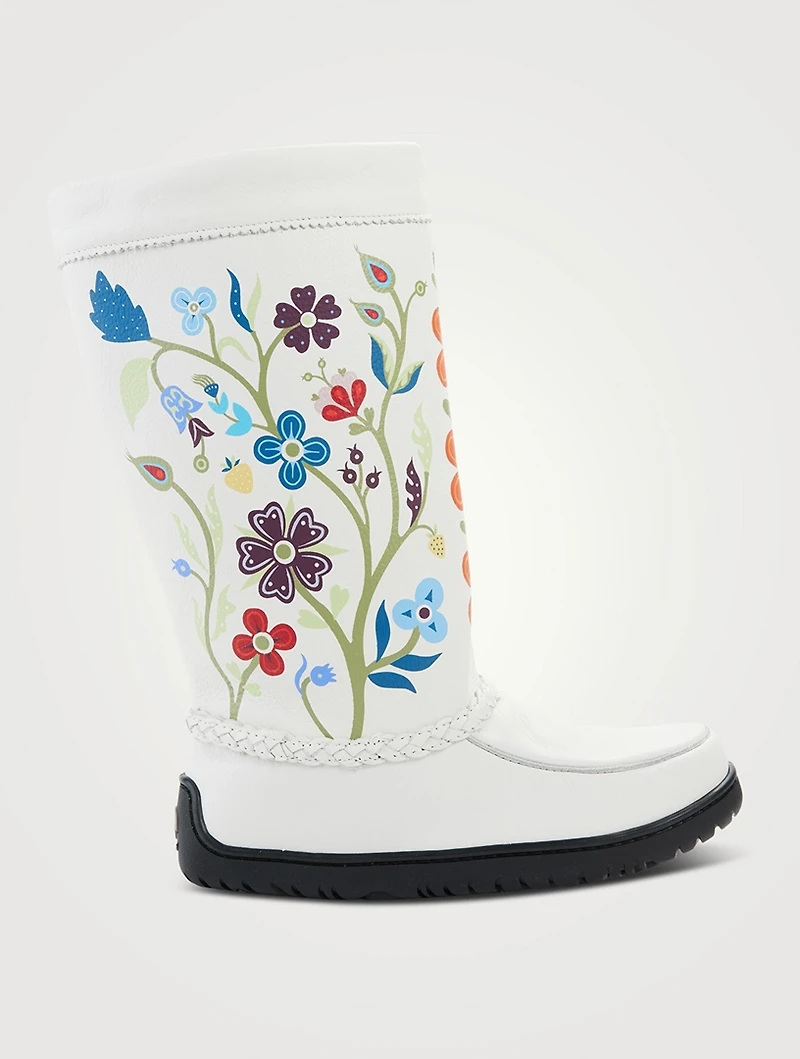 Christi Belcourt Tamarak Leather Mukluks