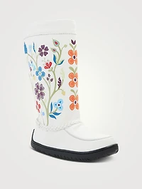 Christi Belcourt Tamarak Leather Mukluks