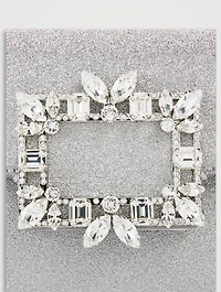 Broche Vivier Strass Buckle Clutch