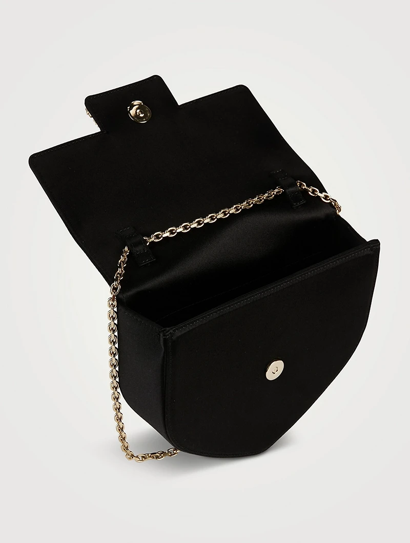 Mini Clutch Love Strass Buckle Satin Bag