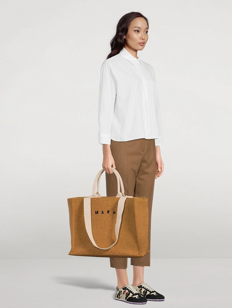 Large Basket Tote Bag