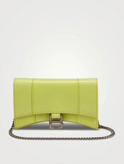 Hourglass Leather Chain Wallet