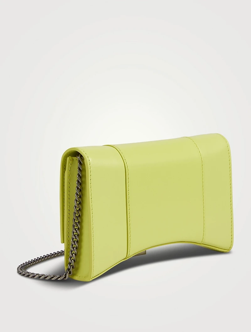 Hourglass Leather Chain Wallet