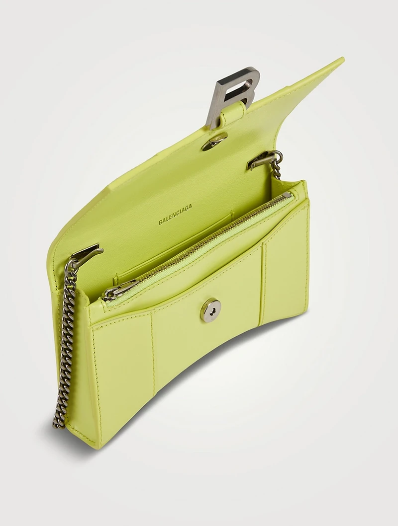 Hourglass Leather Chain Wallet
