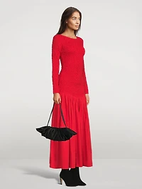 Mereba Drop-Waist Long-Sleeve Maxi Dress