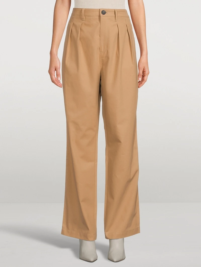 Monte Pleated High-Waisted Pants