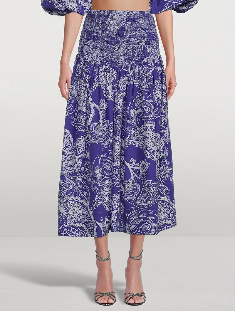 Nicole Midi Skirt Emonia Print