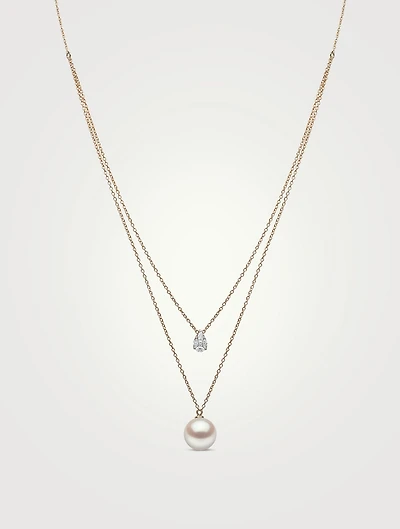 Starlight 18K Gold South Sea Pearl Layered Necklace With Diamonds