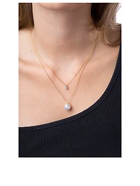Starlight 18K Gold South Sea Pearl Layered Necklace With Diamonds