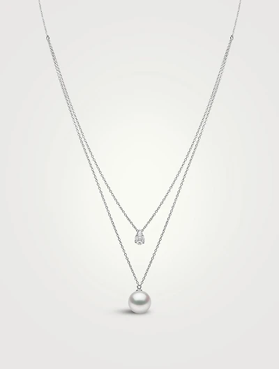 Starlight 18K Gold South Sea Pearl Layered Necklace With Diamonds