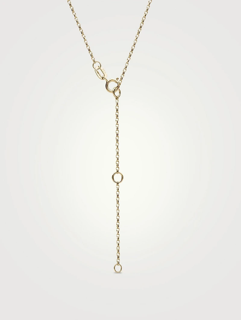 Petal 18K Gold Akoya Pearl Necklace With Diamonds