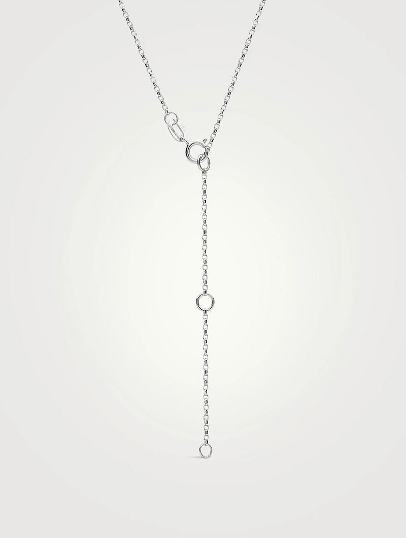 Petal 18K White Gold Akoya Pearl Necklace With Diamonds