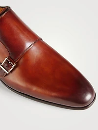 Leather Double Monk-Strap Shoes