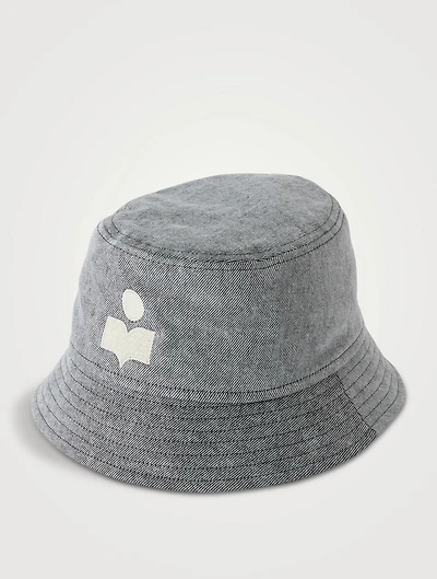 Haley Denim Bucket Hat With Logo