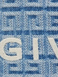 Small Moon Cut Out Embossed Denim Shoulder Bag