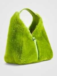 Mini G-Hobo Shearling Shoulder Bag