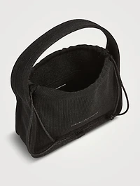 Small Ryan Metallic Rib-Knit Shoulder Bag