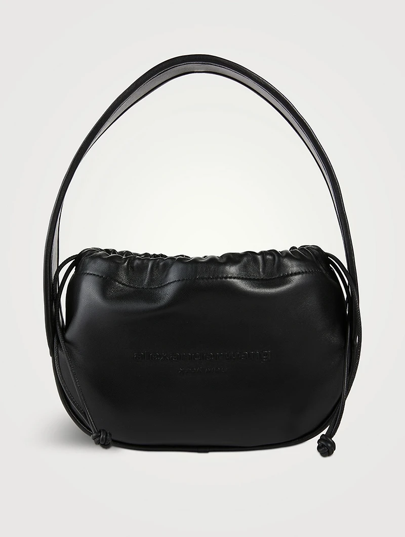 Small Cinch Leather Shoulder Bag