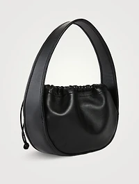 Small Cinch Leather Shoulder Bag