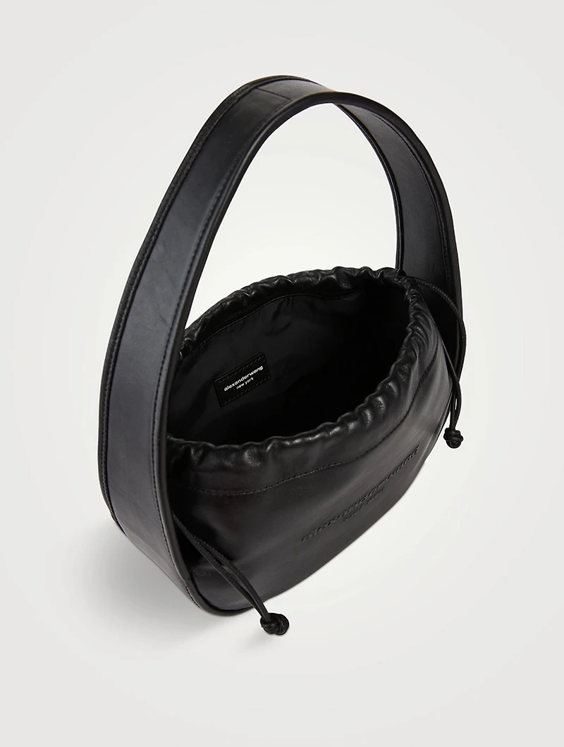 Small Cinch Leather Shoulder Bag