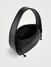 Small Cinch Leather Shoulder Bag