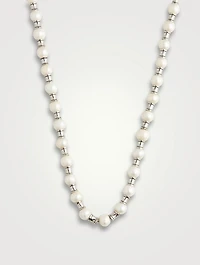Sterling Silver And Pearl Necklace