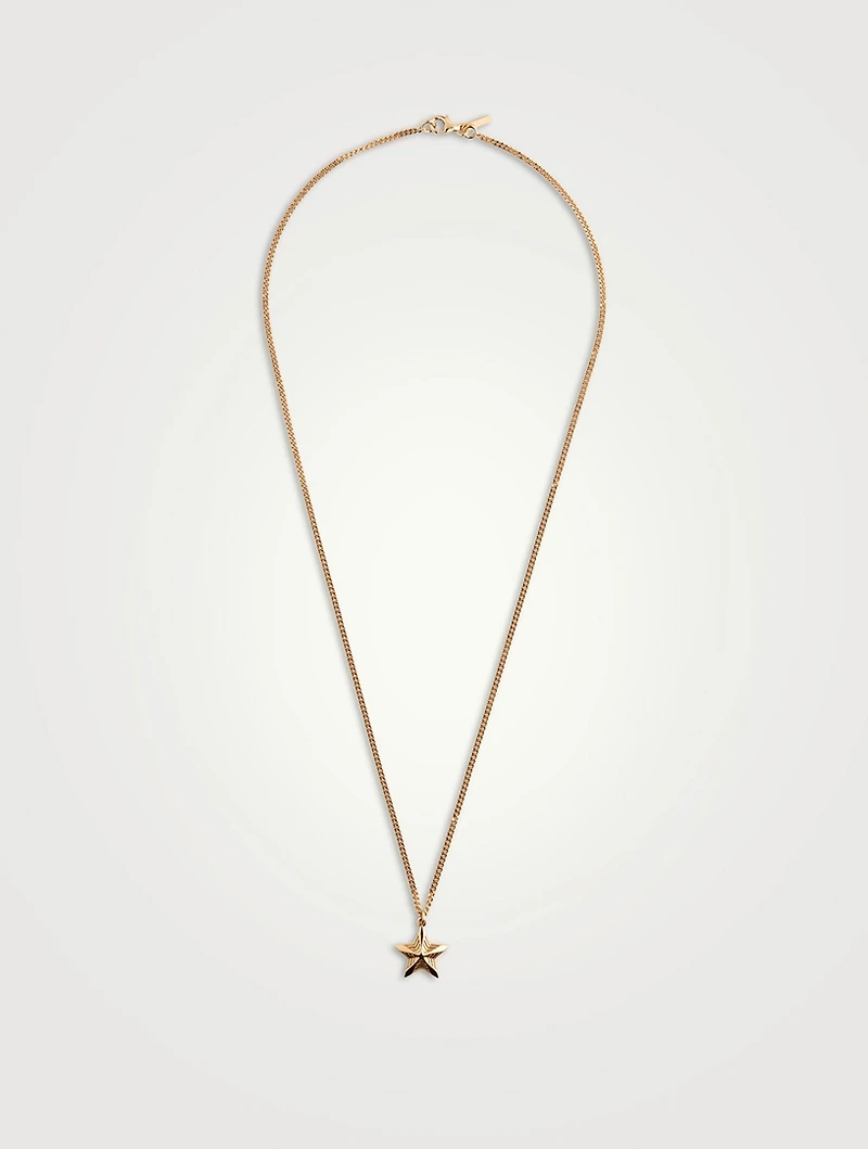 Gold-Plated Star Pendant Necklace
