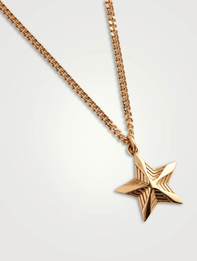 Gold-Plated Star Pendant Necklace
