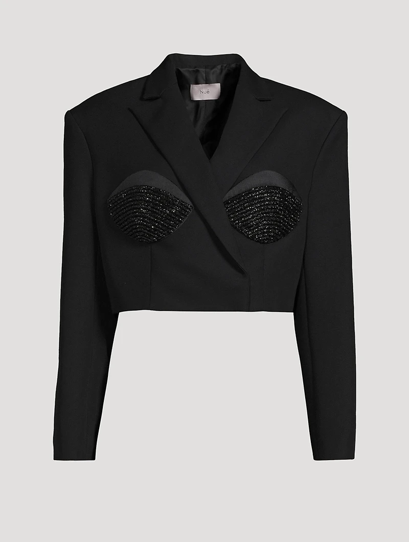 Cropped Oversized Spiral Blazer