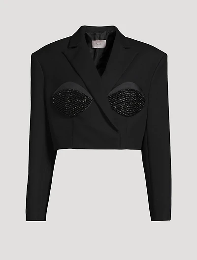 Cropped Oversized Spiral Blazer
