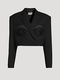 Cropped Oversized Spiral Blazer