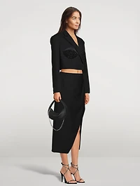 Cropped Oversized Spiral Blazer