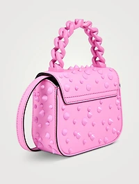 Mini La Medusa Spiked Leather Top Handle Bag