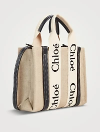 Small Woody Linen Tote Bag
