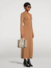 Small Woody Linen Tote Bag