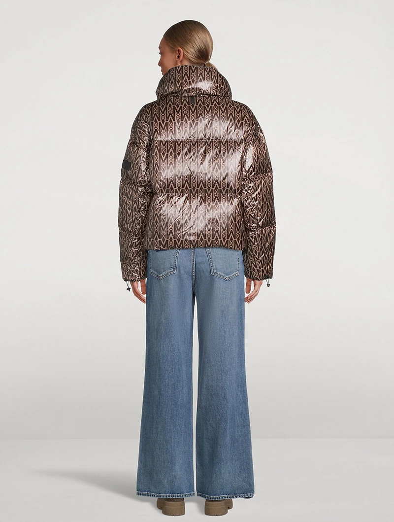 Mylah Monogram Down Cropped Jacket