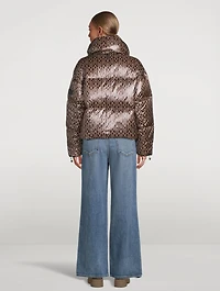 Mylah Monogram Down Cropped Jacket