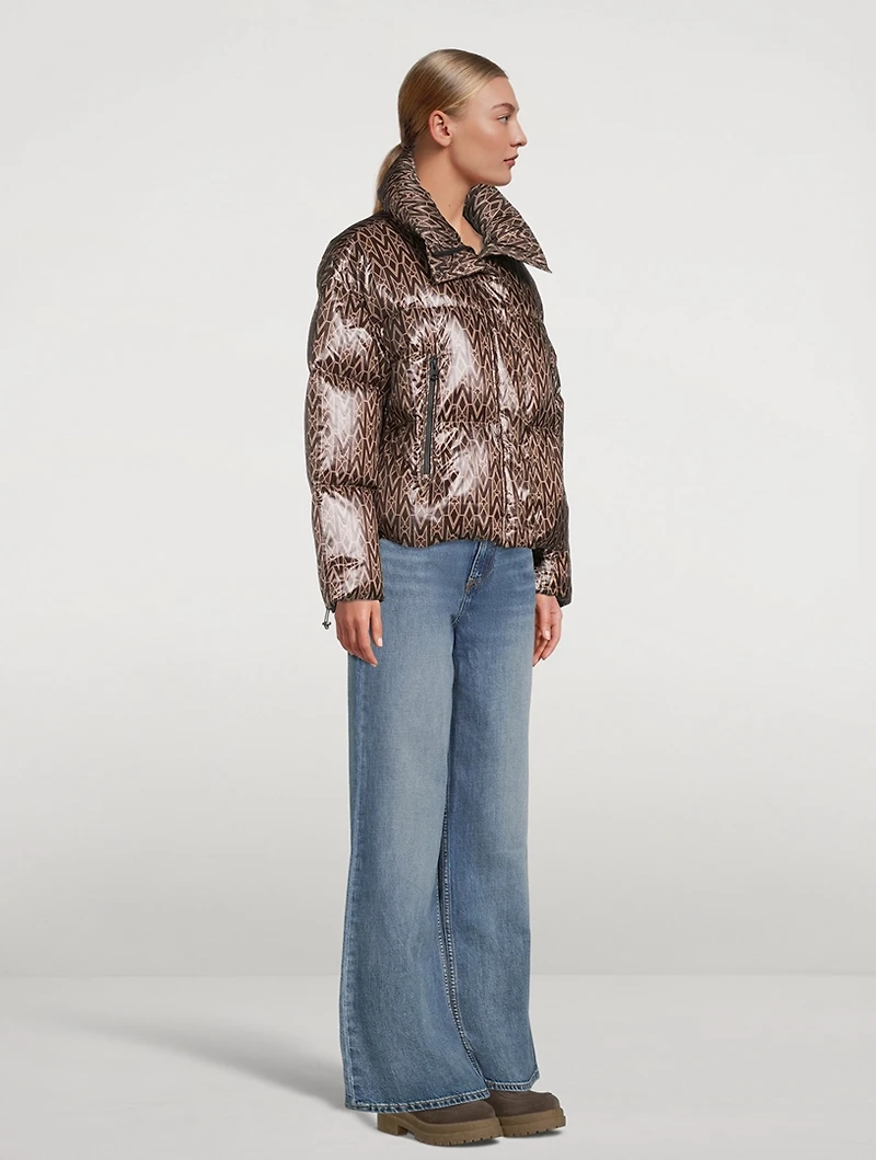 Mylah Monogram Down Cropped Jacket