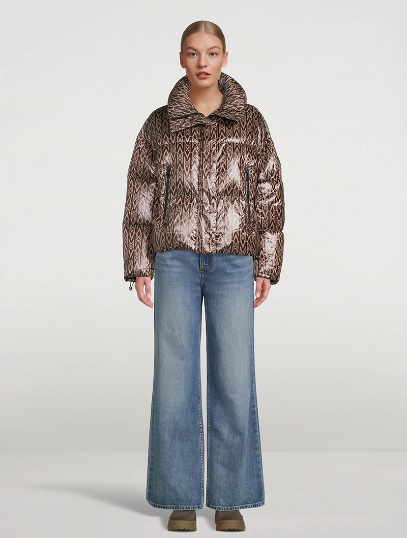 Mylah Monogram Down Cropped Jacket