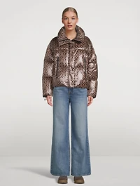 Mylah Monogram Down Cropped Jacket
